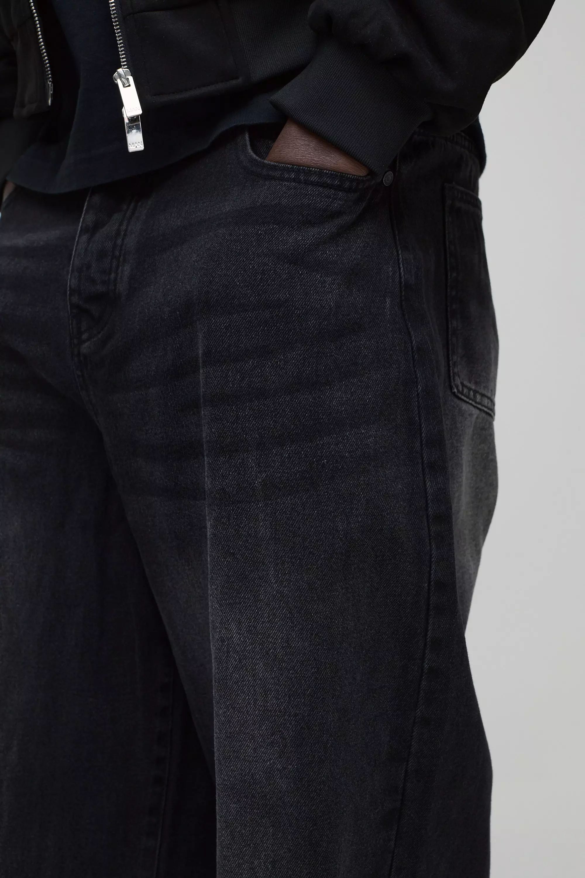 Denim Parachute Washed Jeans | boohooMAN USA